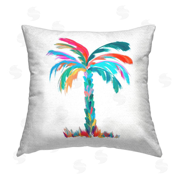 Stupell Industries Julie DeRice | Vivid Palm Tree Printed Throw Pillow