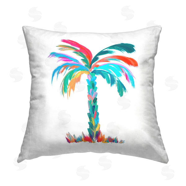 stupell industries Julie DeRice | Vivid Palm Tree Printed Throw Pillow