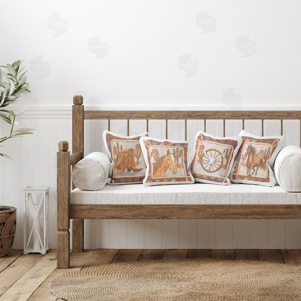 Stupell Industries Julie DeRice | Western Rodeo Scenes Printed Throw Pillow Set