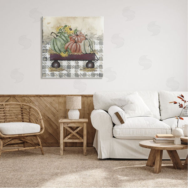 Stupell Industries Julie Norkus | Pumpkin Harvest Wagon Wall Art