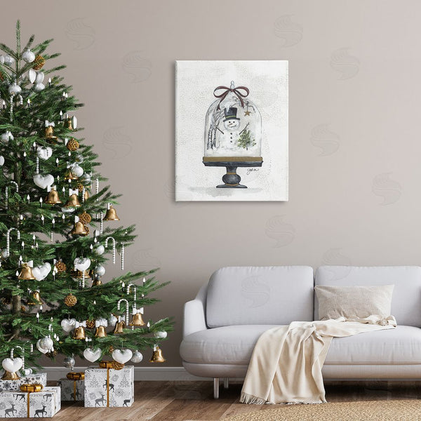 Stupell Industries Julie Norkus | Snowman Winter Scenery Snow Globe Rustic Detail Wall Art