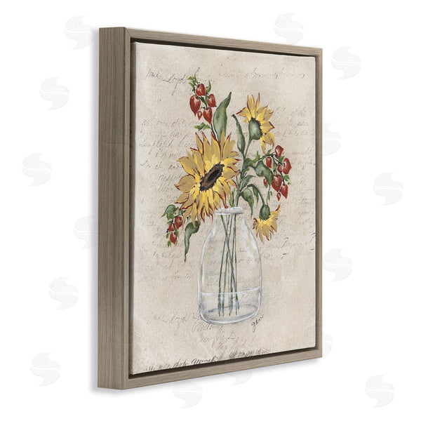 Stupell Industries Julie Norkus | Vintage Mixed Sunflower Arrangement Wall Art