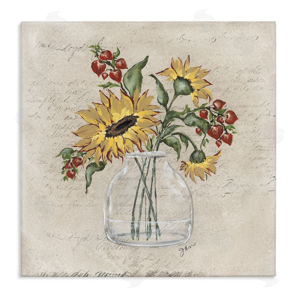 stupell industries Julie Norkus | Vintage Mixed Sunflower Arrangement Wall Art