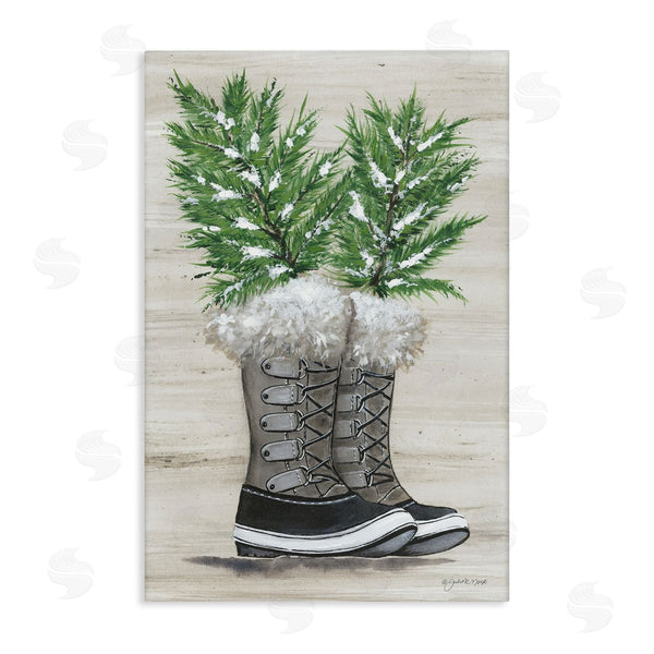 stupell industries Julie Norkus | Winter Sprigs in Boots