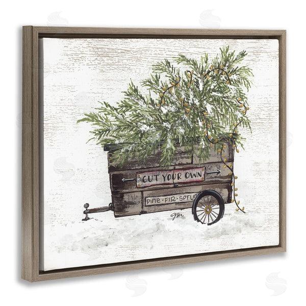 Stupell Industries Julie Norkus | Winter Wagon With Christmas Tree Wall Art