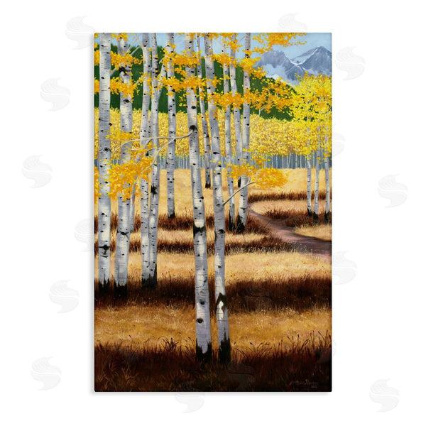 stupell industries Julie Peterson | Autumn Birch Trees Field