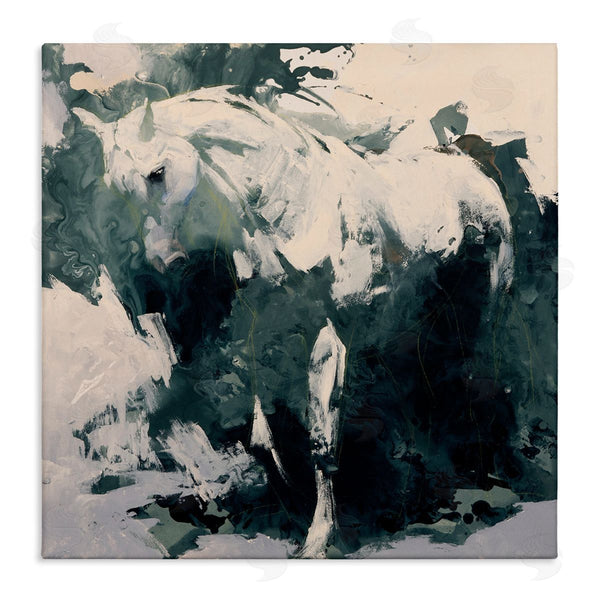 stupell industries Julie T. Chapman | Abstract Horse Portrait Busy Bold Movement Modern Painting Wall Art