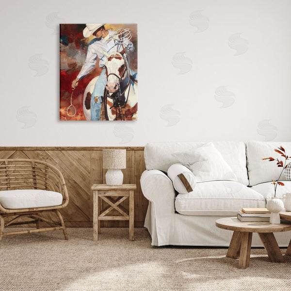Stupell Industries Julie T. Chapman | Cowboy & Lasso Painting Wall Art