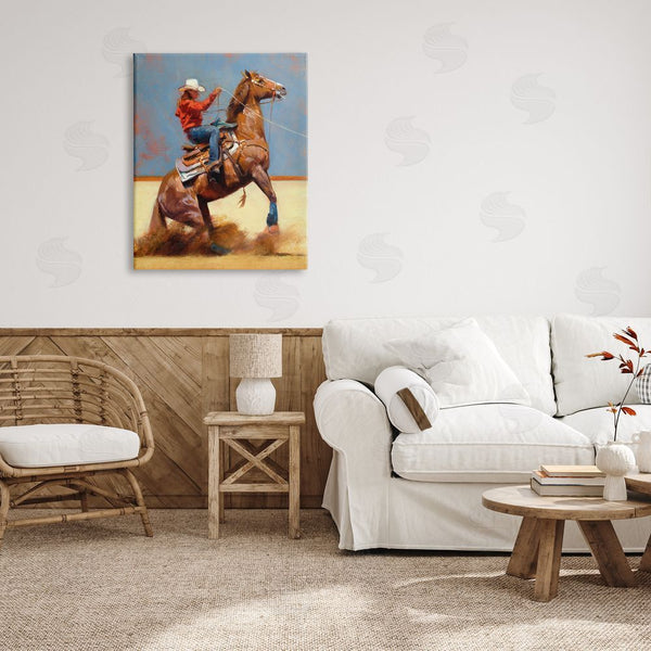 Stupell Industries Julie T. Chapman | Equestrian Cowboy Painting Wall Art
