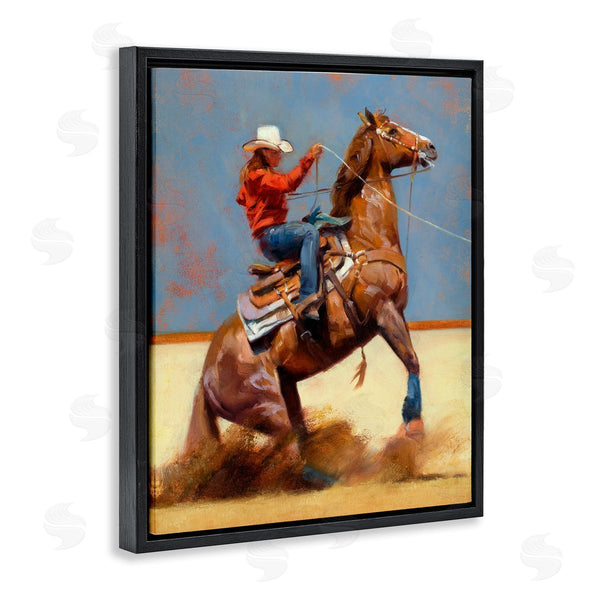 Stupell Industries Julie T. Chapman | Equestrian Cowboy Painting Wall Art