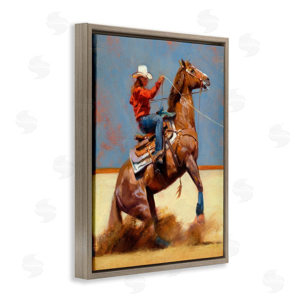 Stupell Industries Julie T. Chapman | Equestrian Cowboy Painting Wall Art
