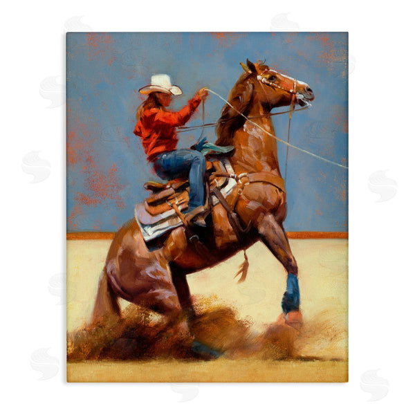 stupell industries Julie T. Chapman | Equestrian Cowboy Painting Wall Art