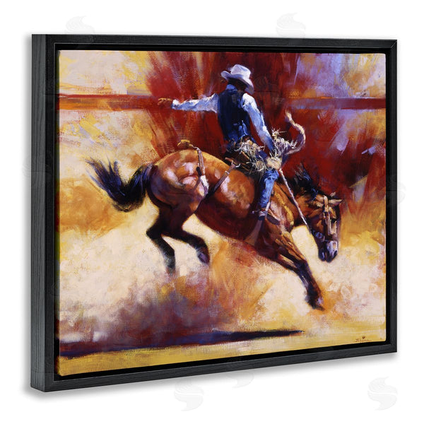 Stupell Industries Julie T. Chapman | Galloping Cowboy With Dust Cloud