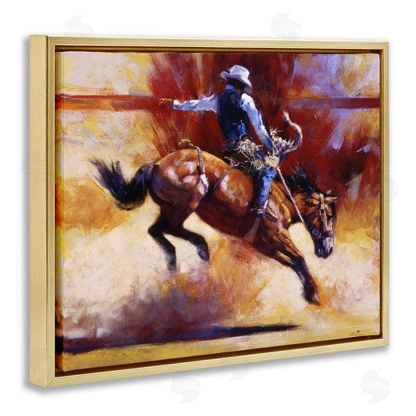 Stupell Industries Julie T. Chapman | Galloping Cowboy With Dust Cloud