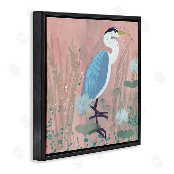 Stupell Industries Juliet Rose Philips | Coastal Bird With Lotus Flowers