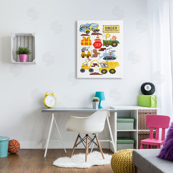 Stupell Industries Juliet Rose Philips | Construction Vehicles & Animals Wall Art