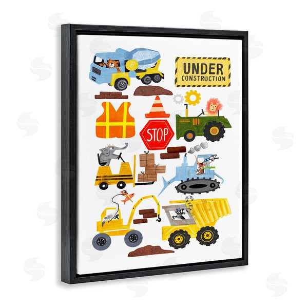 Stupell Industries Juliet Rose Philips | Construction Vehicles & Animals Wall Art