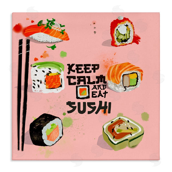 stupell industries Juliet Rose Philips | Keep Calm & Eat Sushi Wall Art