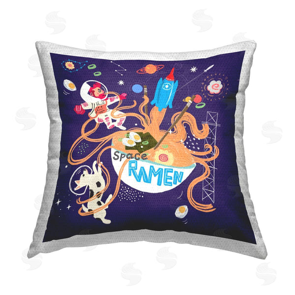 Stupell Industries Juliet Rose Philips | Outer Space Ramen Printed Throw Pillow