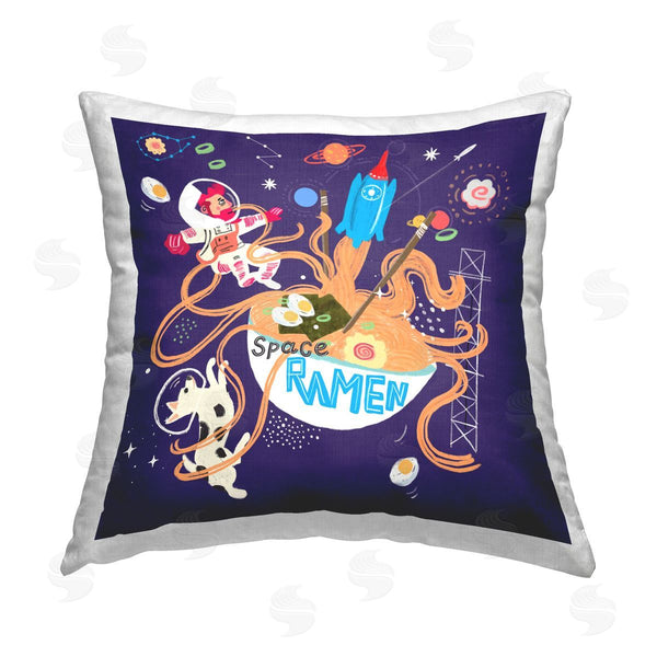 stupell industries Juliet Rose Philips | Outer Space Ramen Printed Throw Pillow