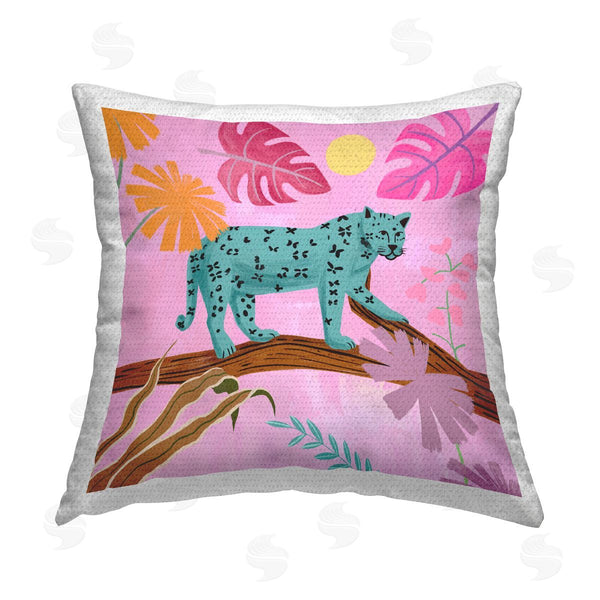 Stupell Industries Juliet Rose Philips | Patterned Leopard On Branch Printed Throw Pillow