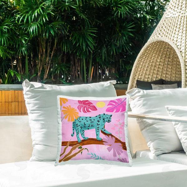 Stupell Industries Juliet Rose Philips | Patterned Leopard On Branch Printed Throw Pillow