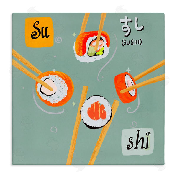 stupell industries Juliet Rose Philips | Tasty Sushi Party Gathering Wall Art