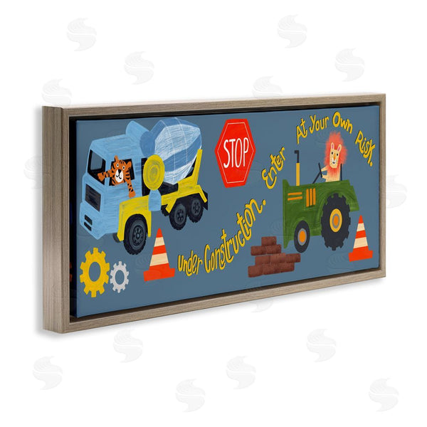 Stupell Industries Juliet Rose Philips | Under Construction Boy's Room Wall Art