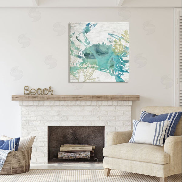 Stupell Industries June Erica Vess | Abstract Blue Crab Wall Art
