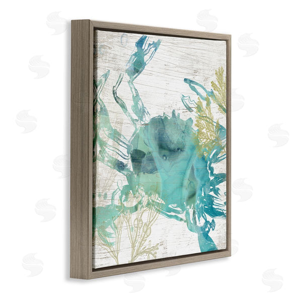 Stupell Industries June Erica Vess | Abstract Blue Crab Wall Art