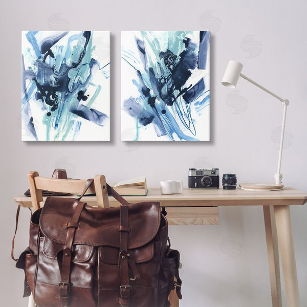 Stupell Industries June Erica Vess | Abstract Blue Splash Wall Art