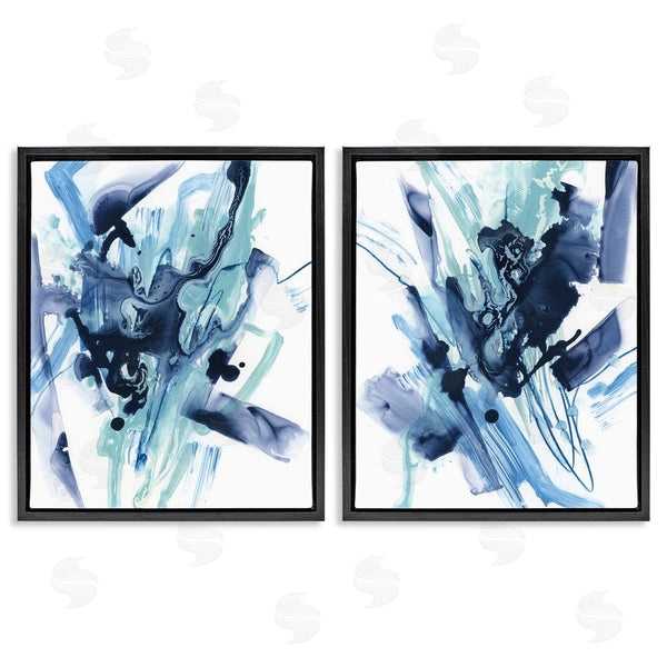 Stupell Industries June Erica Vess | Abstract Blue Splash Wall Art