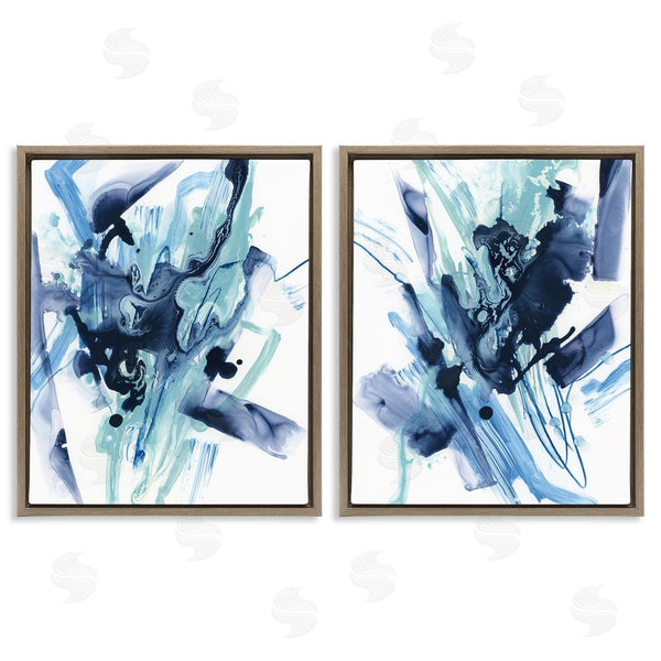 Stupell Industries June Erica Vess | Abstract Blue Splash Wall Art