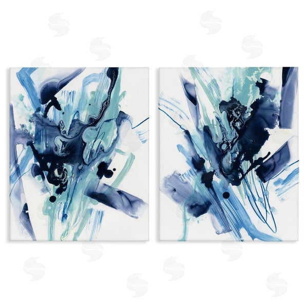 stupell industries June Erica Vess | Abstract Blue Splash Wall Art