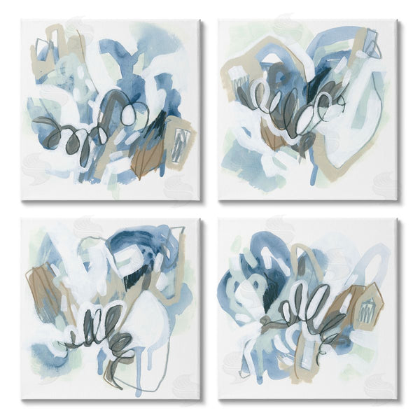 stupell industries June Erica Vess | Abstract Blue Squiggle Collage Wall Art