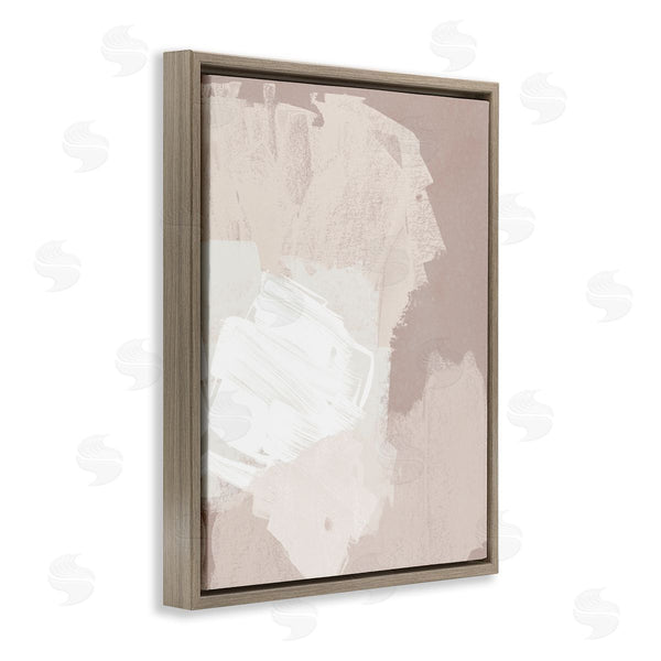 Stupell Industries June Erica Vess | Abstract Brush Strokes Collage Neutral Beige Tones Wall Art