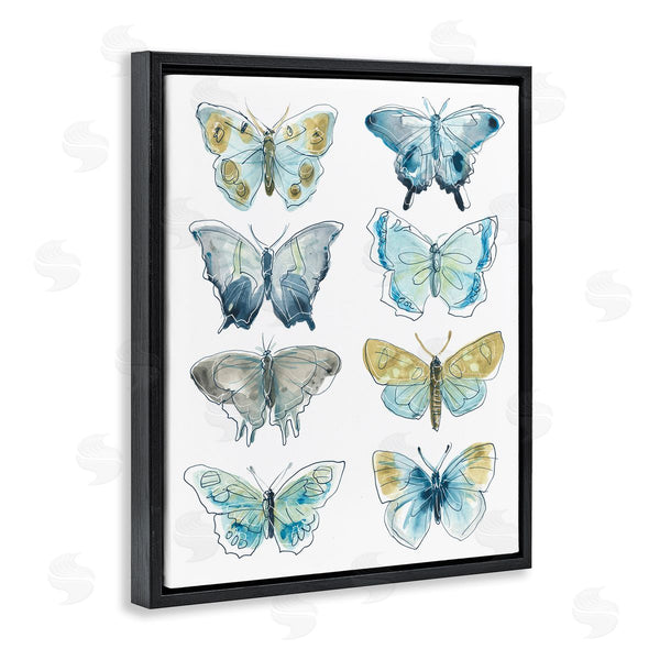 Stupell Industries June Erica Vess | Abstract Butterfly Wing Patterns Sketched Line Insects Wall Art