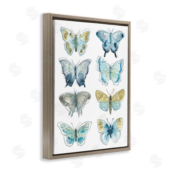 Stupell Industries June Erica Vess | Abstract Butterfly Wing Patterns Sketched Line Insects Wall Art