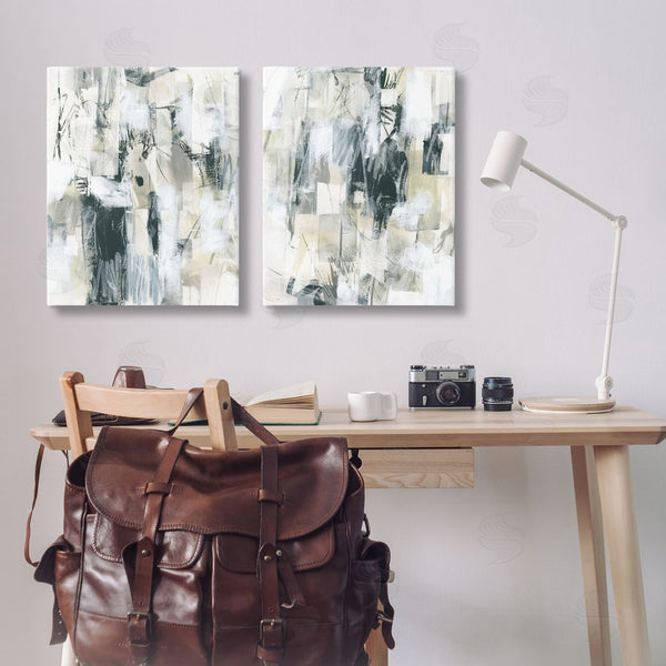Stupell Industries June Erica Vess | Abstract Charcoal And Beige Wall Art
