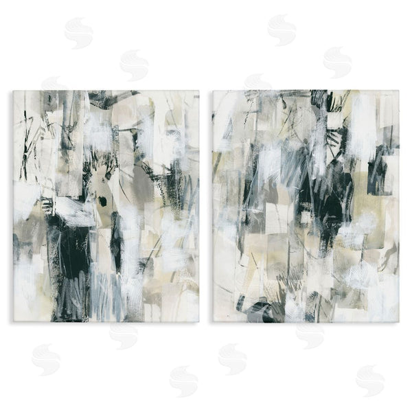 stupell industries June Erica Vess | Abstract Charcoal and Beige Wall Art