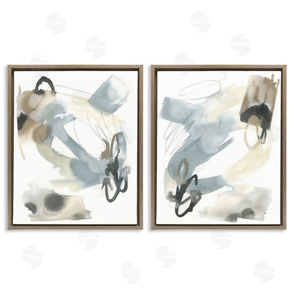 Stupell Industries June Erica Vess | Abstract Gray Brown Watercolor Wall Art