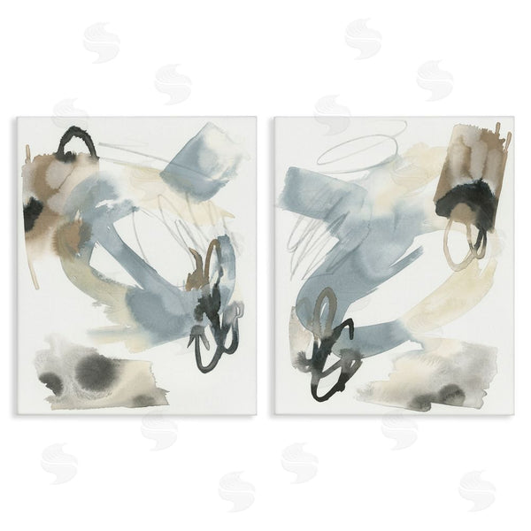 stupell industries June Erica Vess | Abstract Gray Brown Watercolor Wall Art