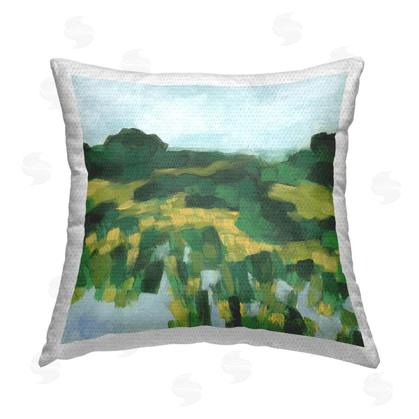 Stupell Industries June Erica Vess | Abstract Lush Greenery Printed Throw Pillow