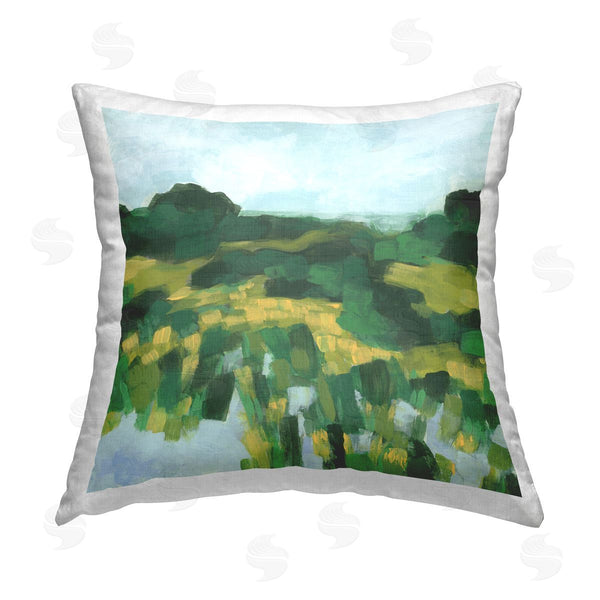 stupell industries June Erica Vess | Abstract Lush Greenery Printed Throw Pillow