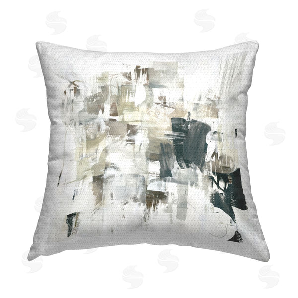 Stupell Industries June Erica Vess | Abstract Monochrome Paint Printed Throw Pillow