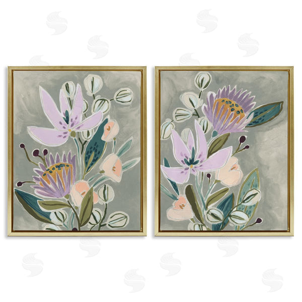 Stupell Industries June Erica Vess | Abstract Purple Floral Arrangement