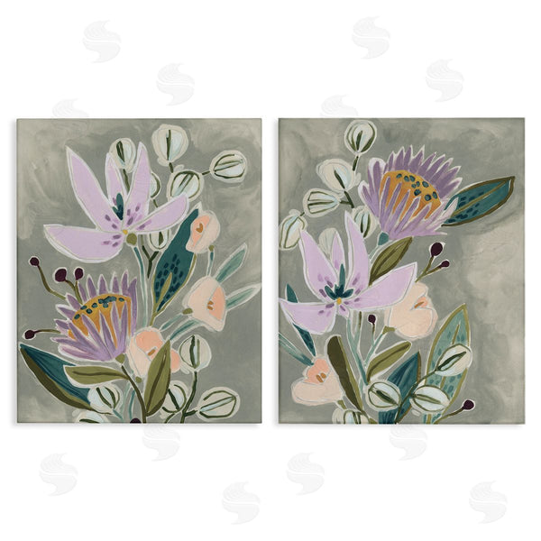 stupell industries June Erica Vess | Abstract Purple Floral Arrangement