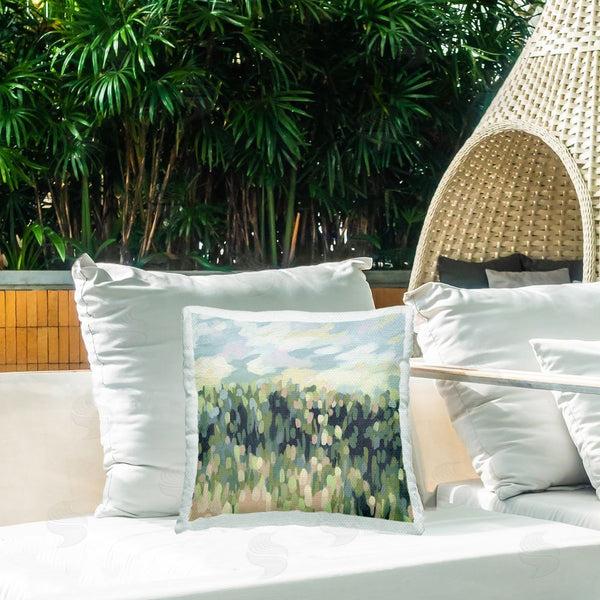Stupell Industries June Erica Vess | Abstract Rural Meadow Printed Throw Pillow
