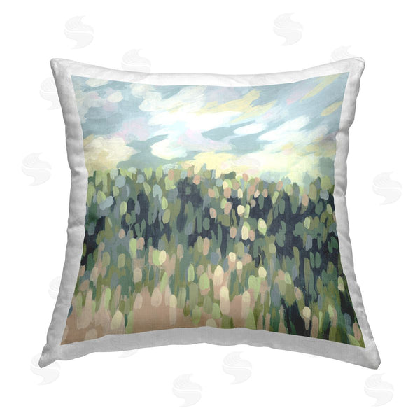 stupell industries June Erica Vess | Abstract Rural Meadow Printed Throw Pillow