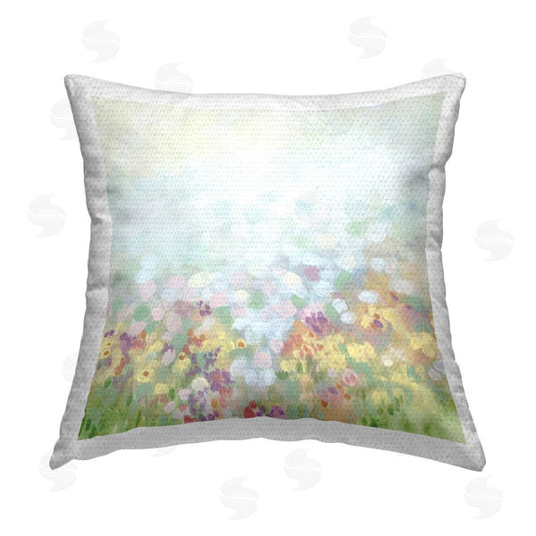Stupell Industries June Erica Vess | Abstract Soft Meadow Printed Throw Pillow